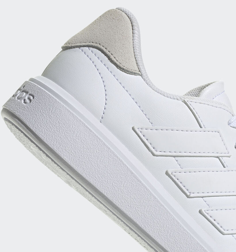 adidas Courtblock Witte Sneakers voor jongens, meisjes (362461) - geschikt voor steunzolen