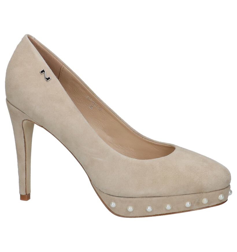 Nathan-Baume Talons hauts en Beige en daim (219222)