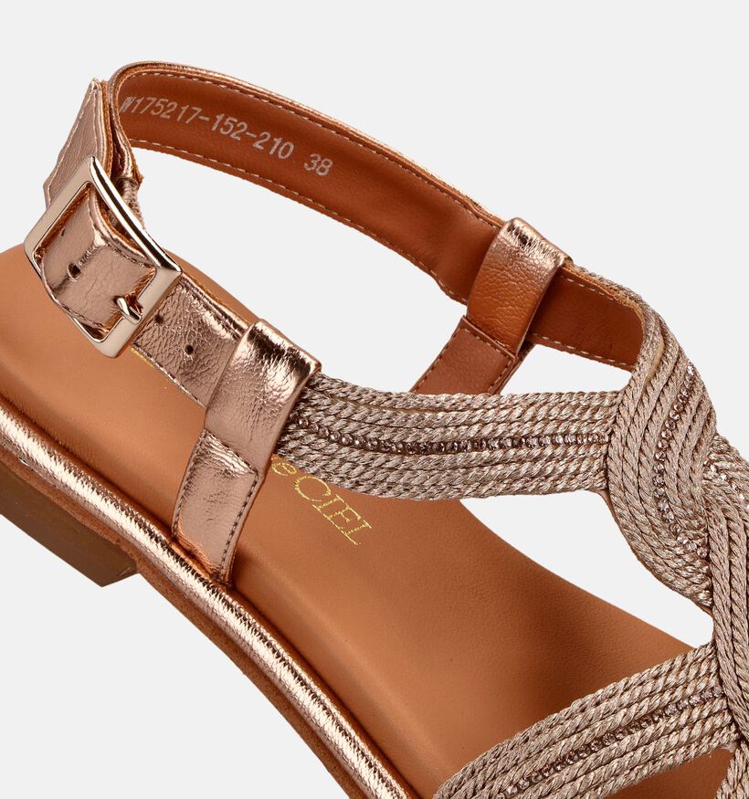 Regarde le Ciel Elma Sandales plates en Or pour femmes (372984)