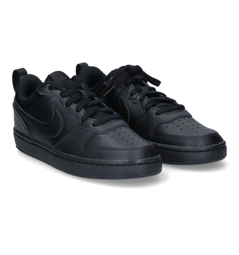 Nike Court Borough Low 2 GS Zwarte Sneakers voor jongens, meisjes (334916)