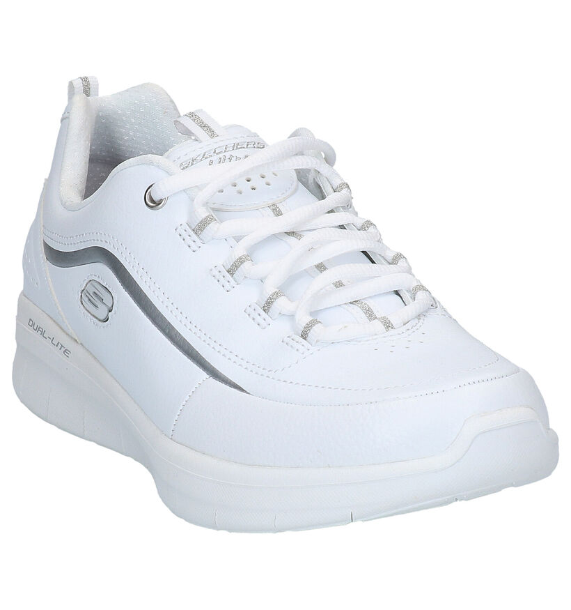 Skechers Synergy 2.0 Witte Sneakers in lak (272756)