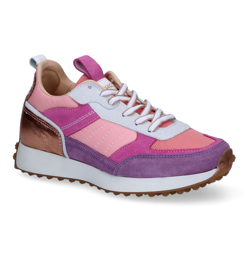 Goosecraft Dane Roze Sneakers in daim (310105)