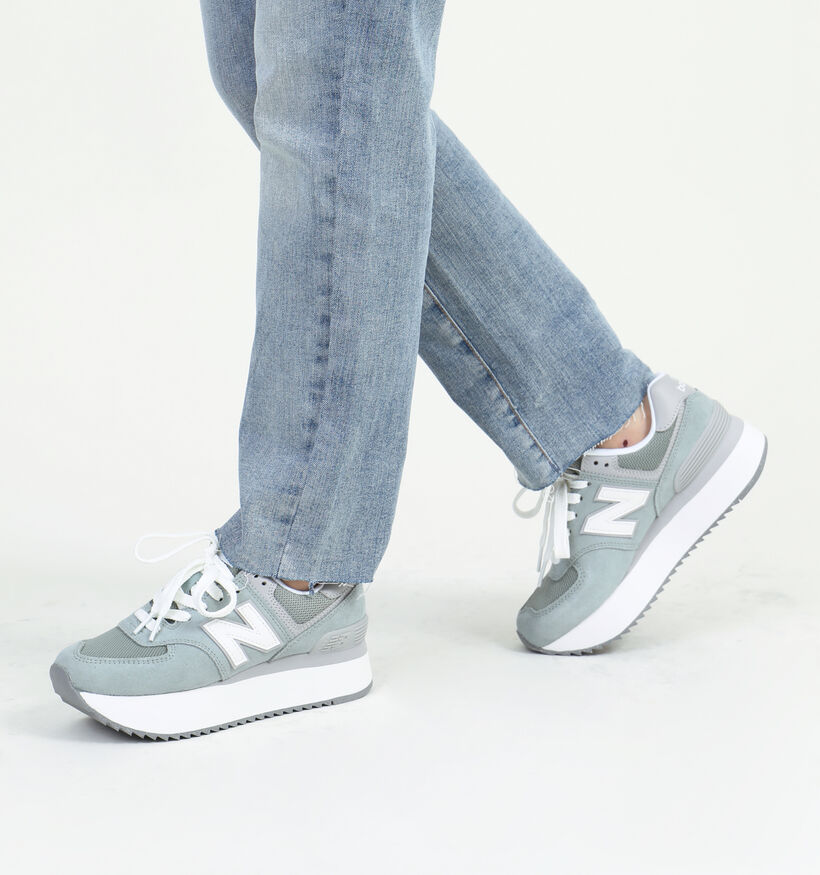 New Balance WL 574 Baskets en Violet pour femmes (327408) - pour semelles orthop&eacute;diques