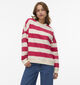 Vero Moda Viola Bea Gestreepte Rode/Lichtbeige Sweater voor dames (367193)