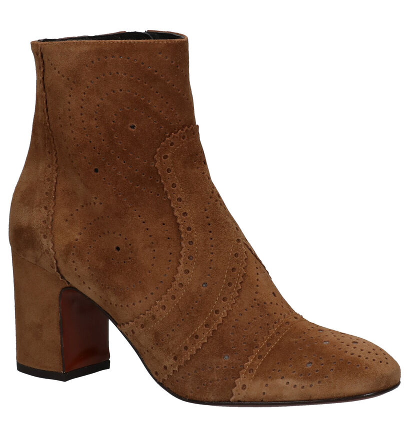 Zinda Bottillons à talons en Vert kaki en nubuck (283722)