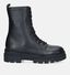 Tommy Hilfiger Monochromatic Zwarte Biker boots in leer (329327)