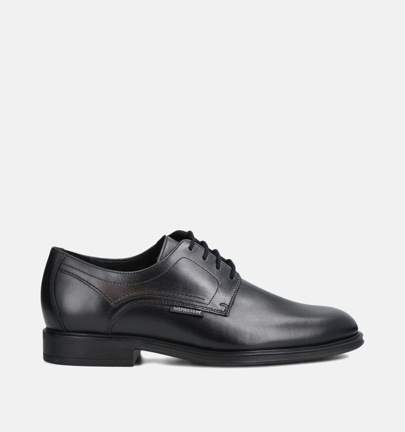 Mephisto Kevin Hopper Zwarte Geklede Veterschoenen voor heren (362827) - geschikt voor steunzolen
