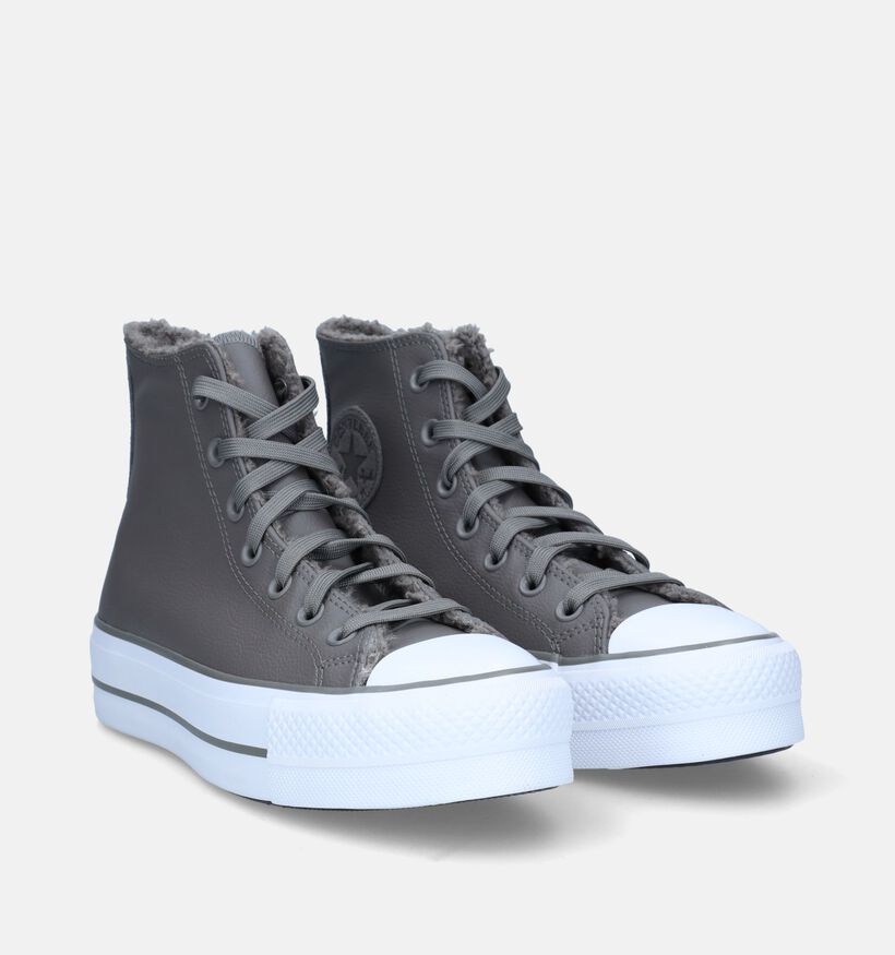 Converse CT All Star Lift Platform Baskets en Gris pour femmes (332817)