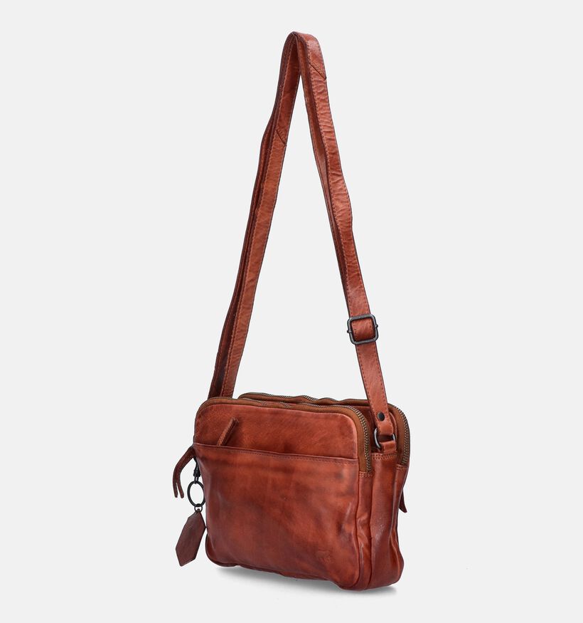 Bear Design Sac porté croisé en Cognac pour femmes (358890)