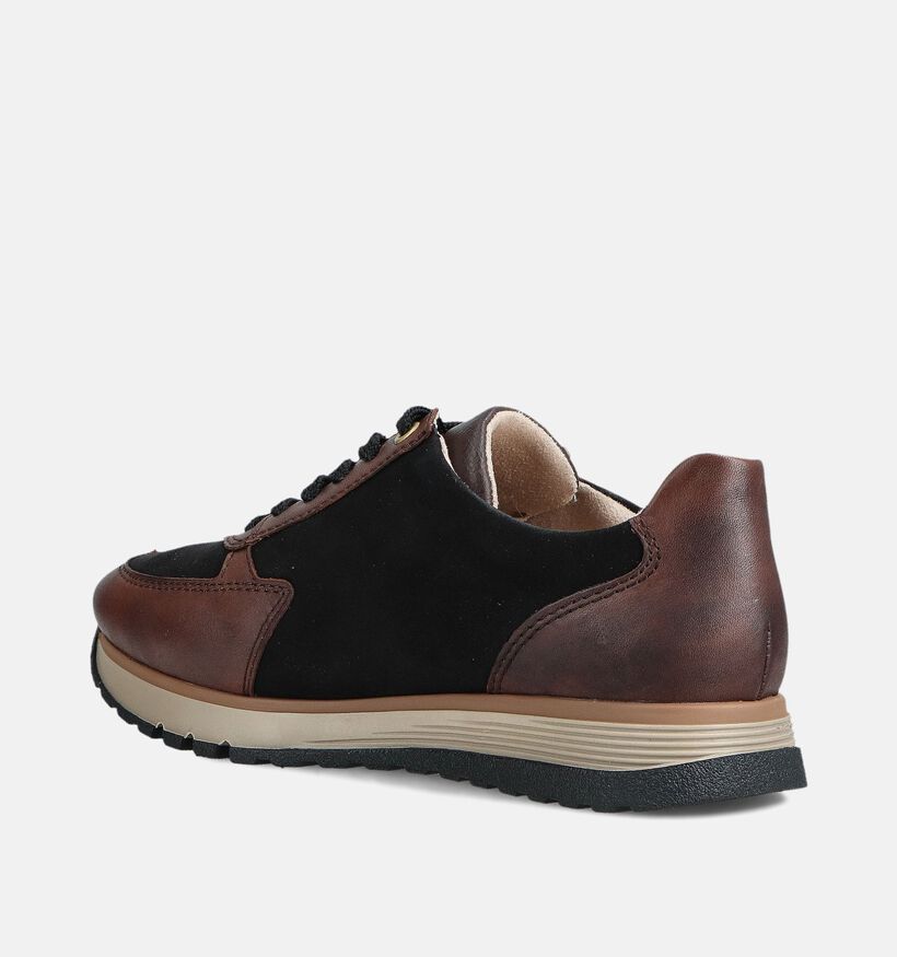 Rieker Bruine Rits-Veterschoenen voor dames (360483) - geschikt voor steunzolen