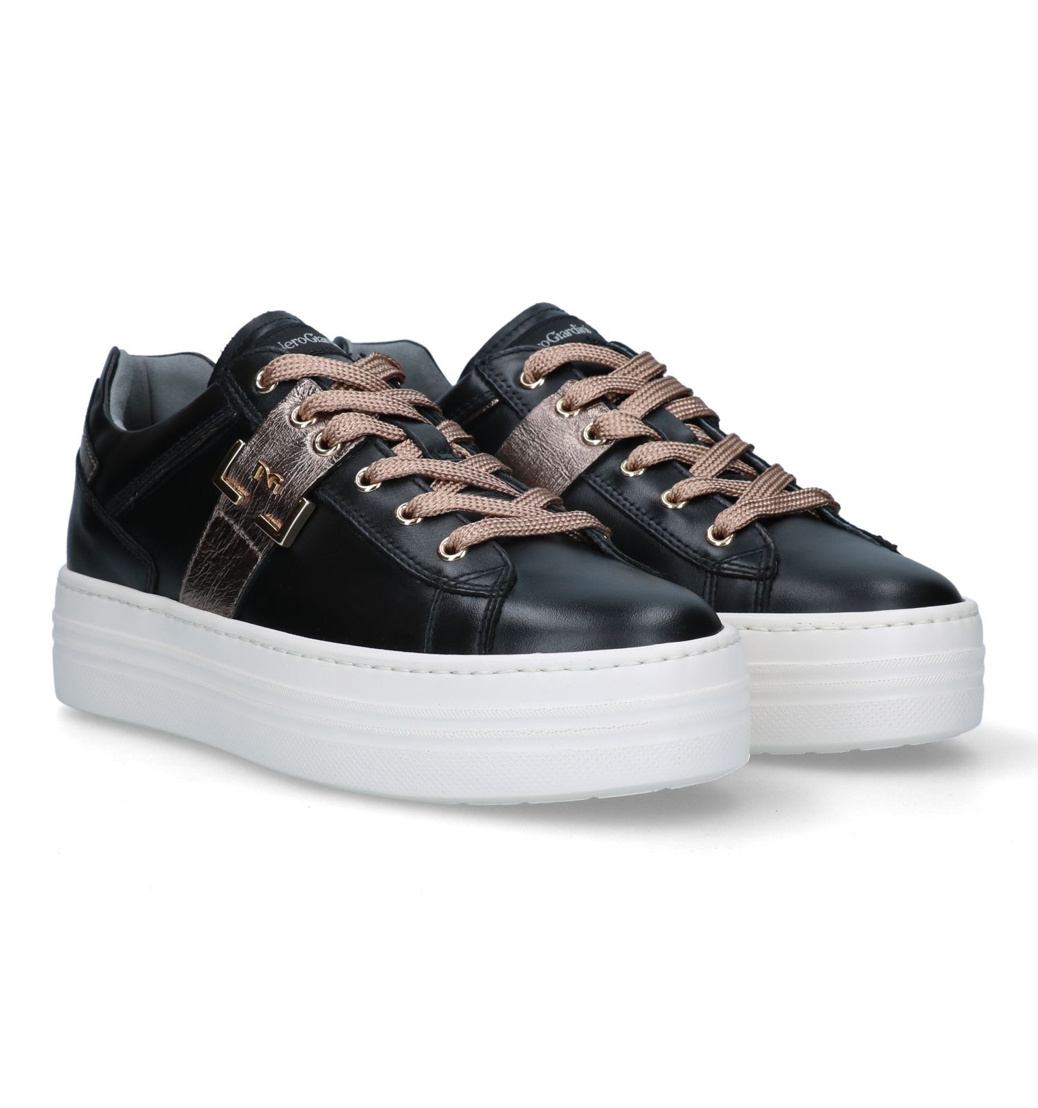 NeroGiardini Zwarte Platform Sneakers Dames Sneakers Online op