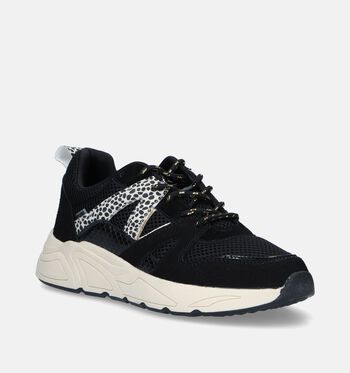 Poelman Posh by Poelman Sneakers Zwart/Beige/Bruin/Roze