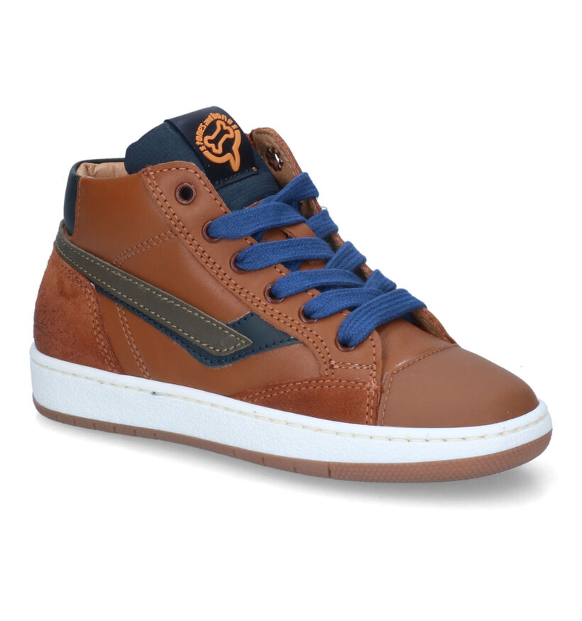 STONES and BONES Colas Blauwe Hoge Schoenen in leer (317476)