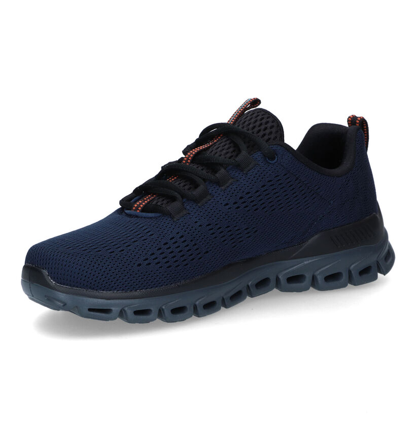 Skechers Glide Step Fasten Zwarte Sneakers voor heren (310797)