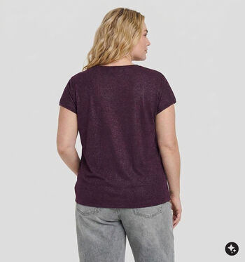 ONLY Carmakoma T-shirts Goud/Bordeaux