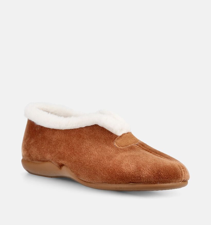 Comfort Plus Cognac Pantoffels voor dames (380871)