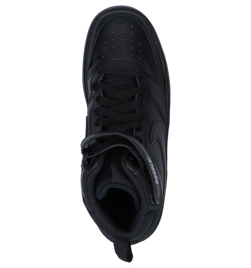 Nike Court Borough Baskets en Noir en cuir (293611)