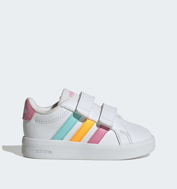 adidas Grand Court Sneakers ftwr white/ bliss pink/ Lucid Tangerine/ftwr white/ iridescent/ ftwr white