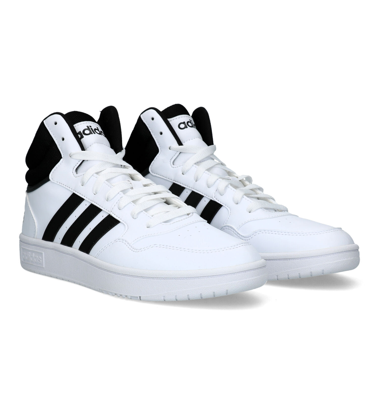 adidas Hoops 3.0 Mid Witte Sneakers | Heren Sneakers | Online op TORFS.BE