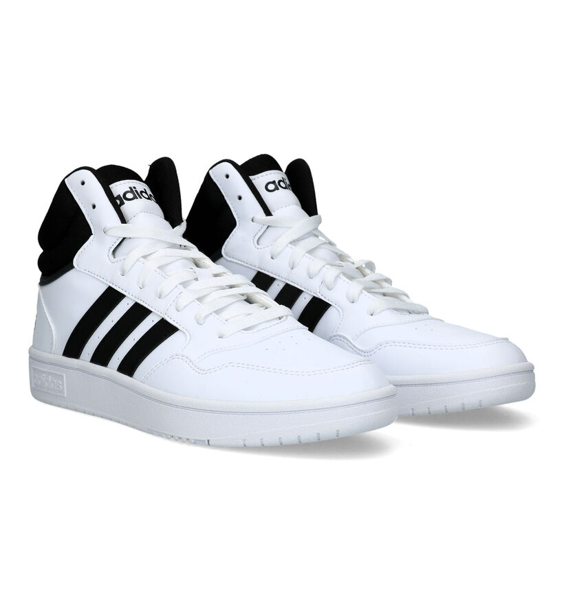 adidas Hoops 3.0 Mid Baskets en Blanc pour hommes (326292)