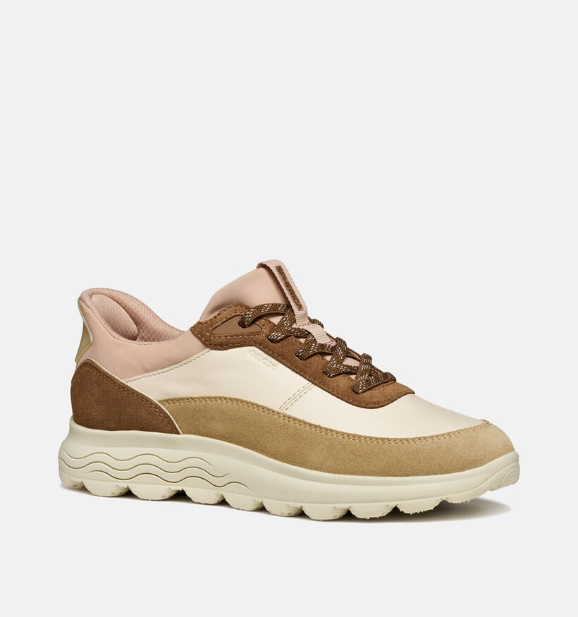 Geox Spherica Plus Chaussures à enfiler en Marron/Beige pour femmes (360134) - pour semelles orthopédiques