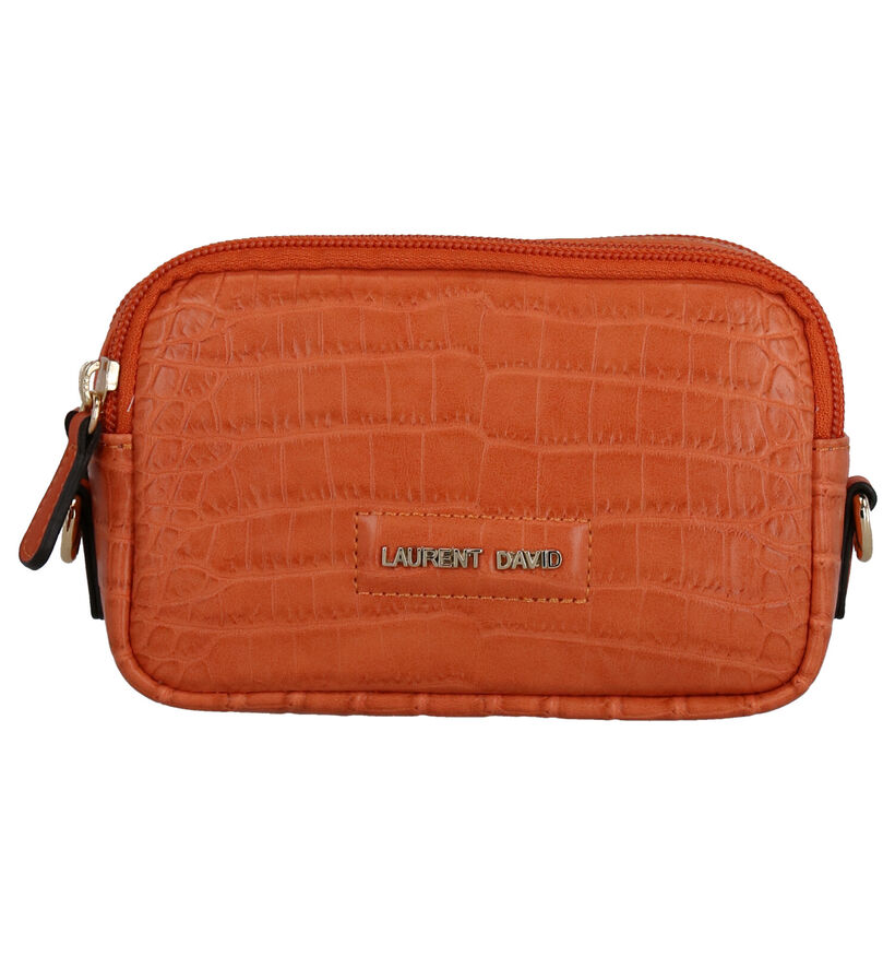 Laurent David Emma Oranje Crossbody Tas in kunstleer (272012)