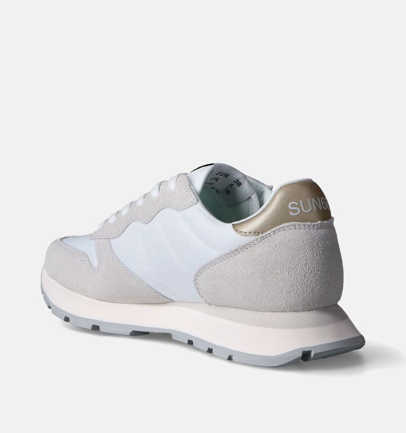 Sun68 Ally Gold Silver Baskets en Blanc pour femmes (351696) - pour semelles orthopédiques
