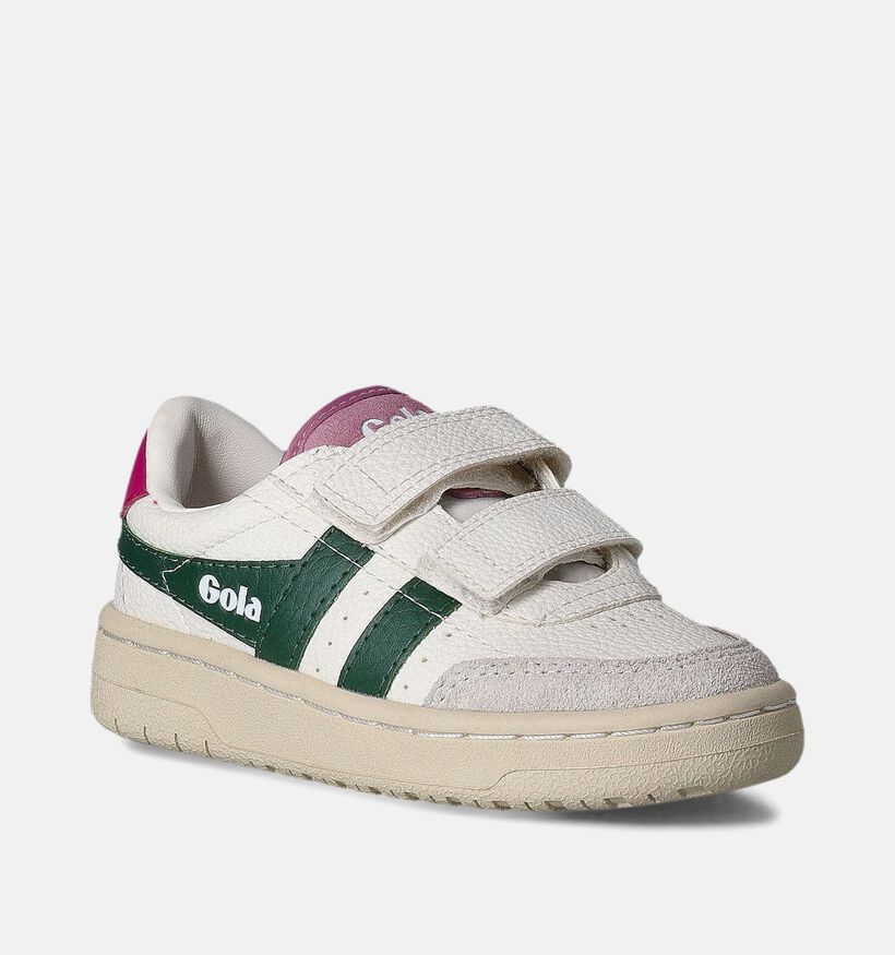 Gola Falcon Strap Witte Velcroschoenen voor jongens, meisjes (362412) - geschikt voor steunzolen
