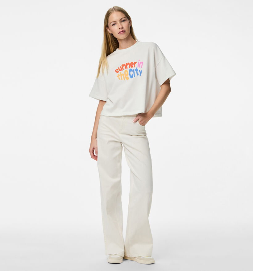 Pieces Chilli Wit T-shirt voor dames (359046)