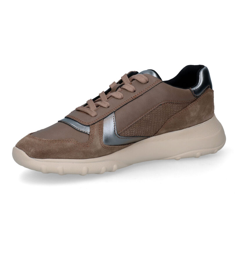 Geox Alleniee Baskets en Taupe pour femmes (312891) - pour semelles orthopédiques