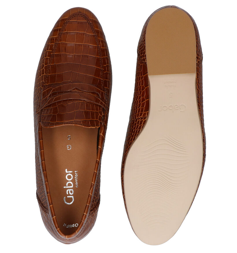 Gabor OptiFit Cognac Loafers in leer (282294)