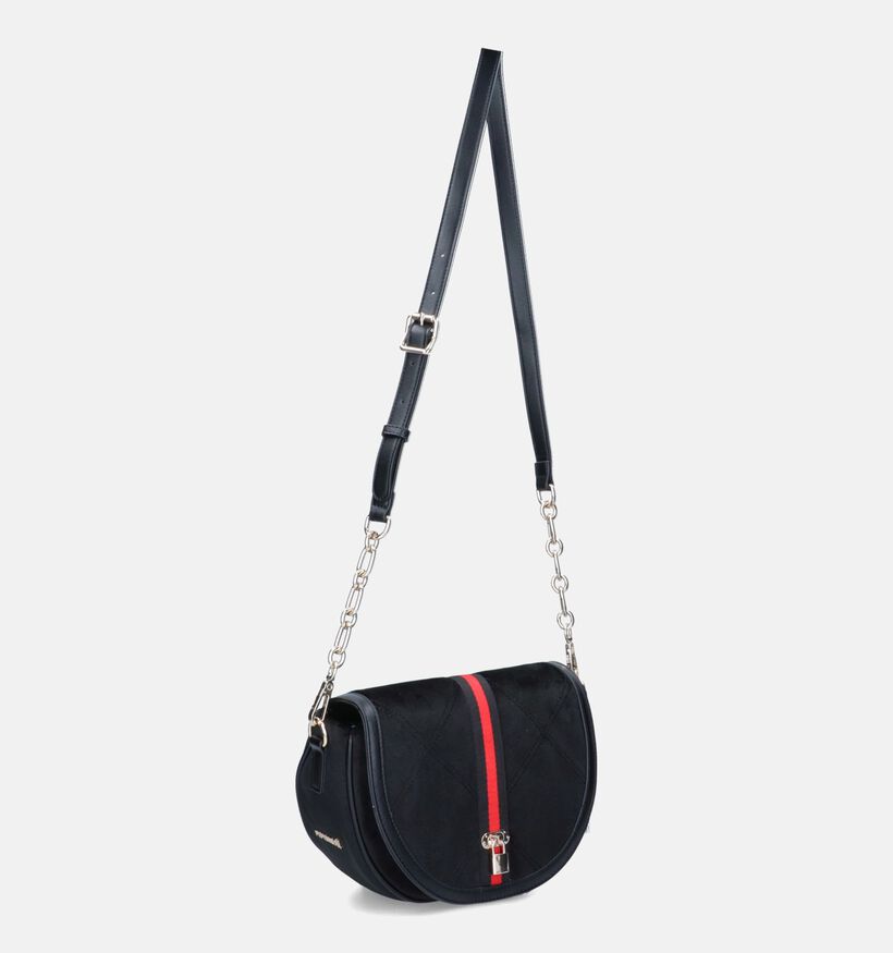 Pepe Moll Velvet Sac porté croisé en Noir pour femmes (349687)