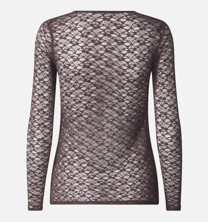 Sisters Point Gimas Donkerbruine Blouse voor dames (384471)