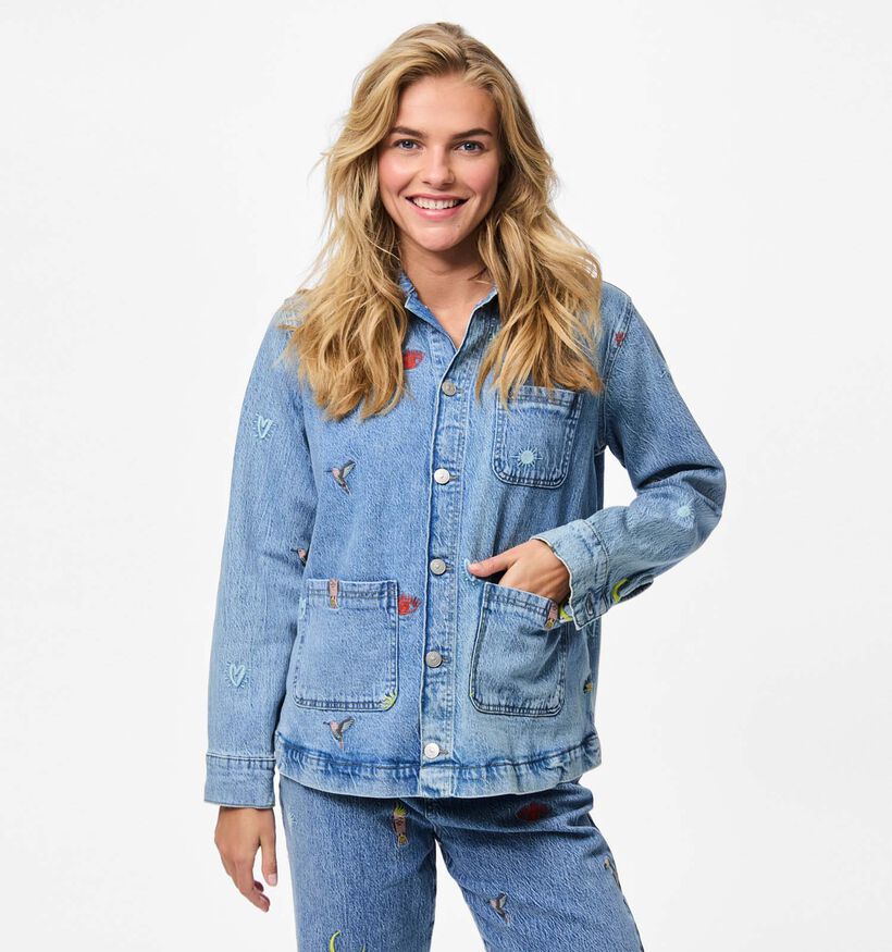 Pieces Jidi Manteau court en Bleu pour femmes (362261)