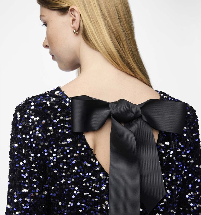 Pieces Kam Zwarte Blouse met pailletten voor dames (348362)