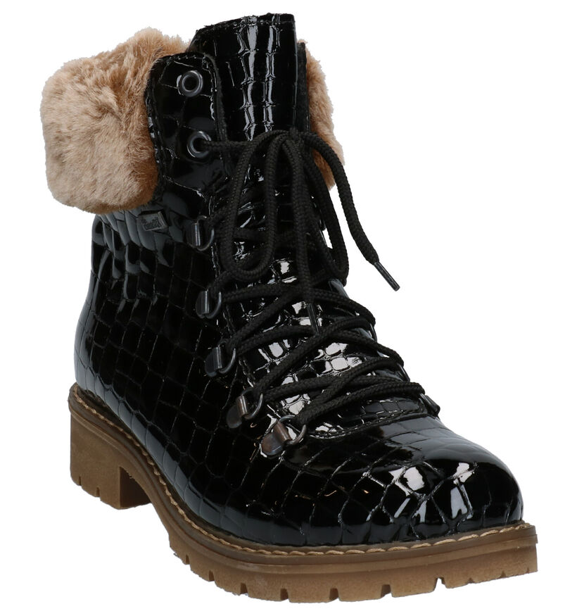 Rieker Zwarte Boots in kunstleer (262094)