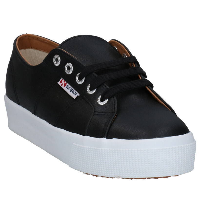 Superga Zwarte Sneakers in leer (284310)