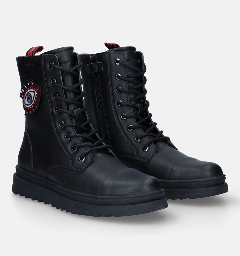 Geox Gillyjaw Zwarte Boots voor meisjes (328504) - geschikt voor steunzolen