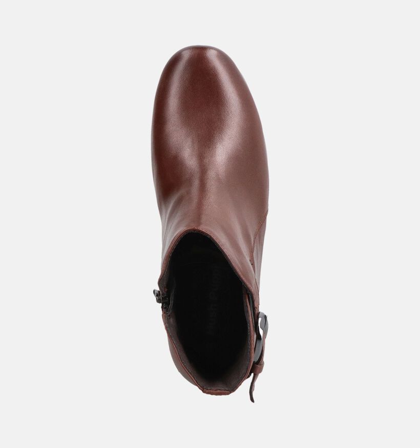 Hush Puppies Mac Bottines motardes en Cognac pour femmes (377831)