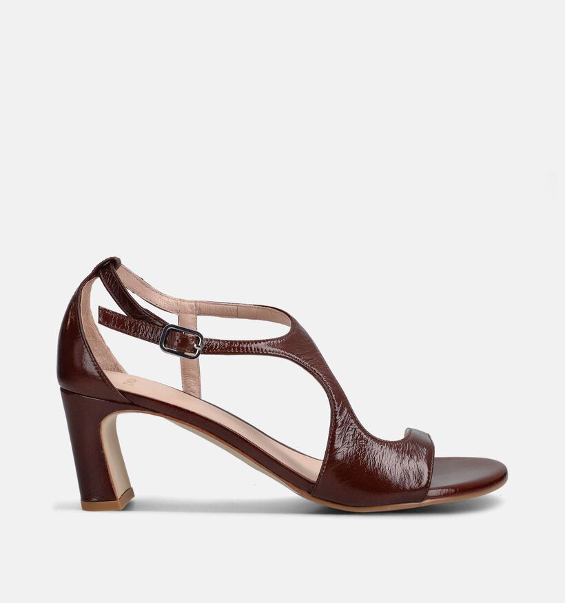 Zinda Donkerbruine Sandalen op hak voor dames (373657)