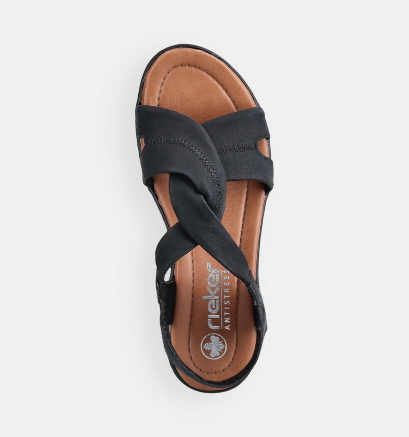 Rieker Antistress Zwarte Sandalen voor dames (370388)