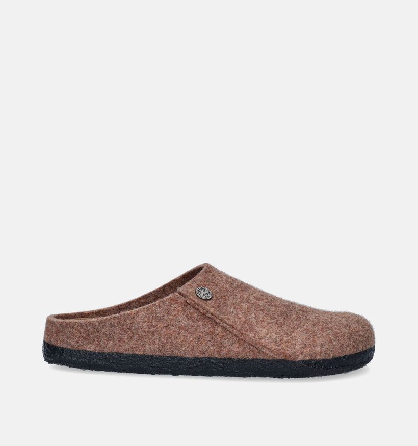Birkenstock Zermatt Rivet Wool Felt Pantoufles en Brun pour femmes (343964)