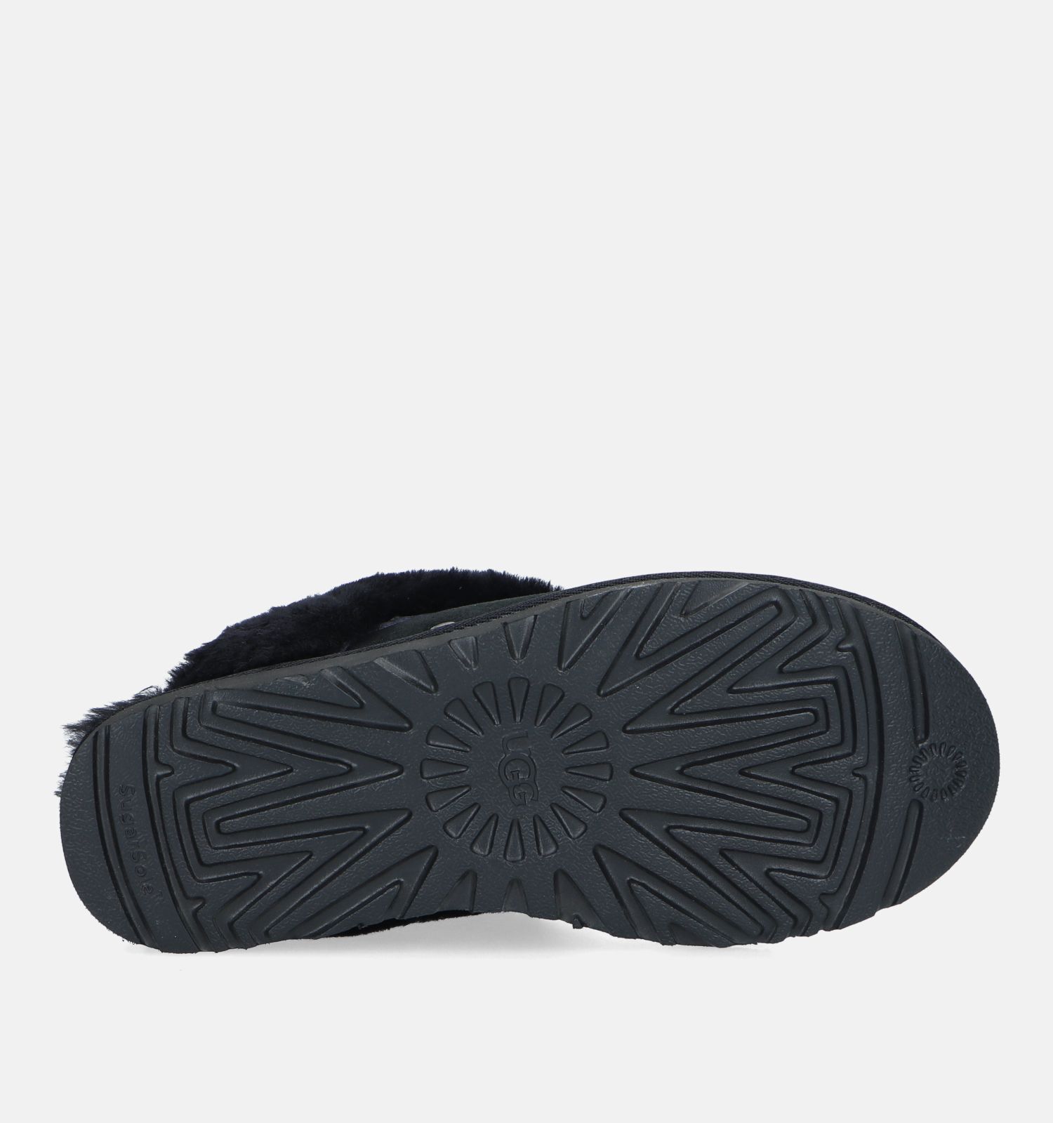 UGG Classic Zwarte Wollen Pantoffels Dames Pantoffels Online