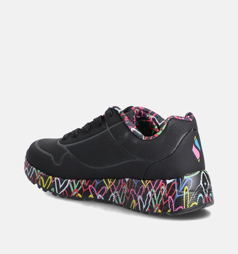 Skechers Uno Lite Lovely Luv Zwarte Sneakers voor meisjes (360952)