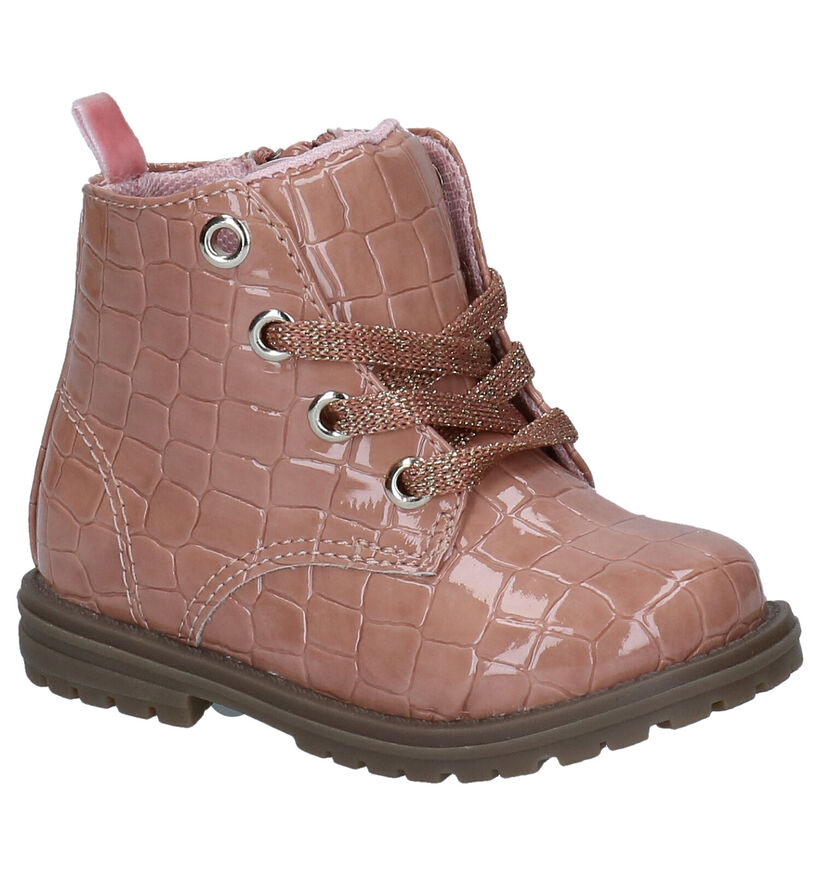 Bumba Bottines pour bébé en Rose foncé en simili cuir (280766)