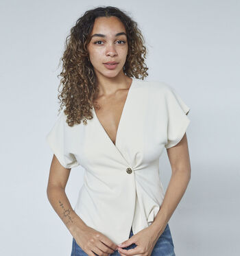 Sisters Point Blouses Wit/Bruin/Groen