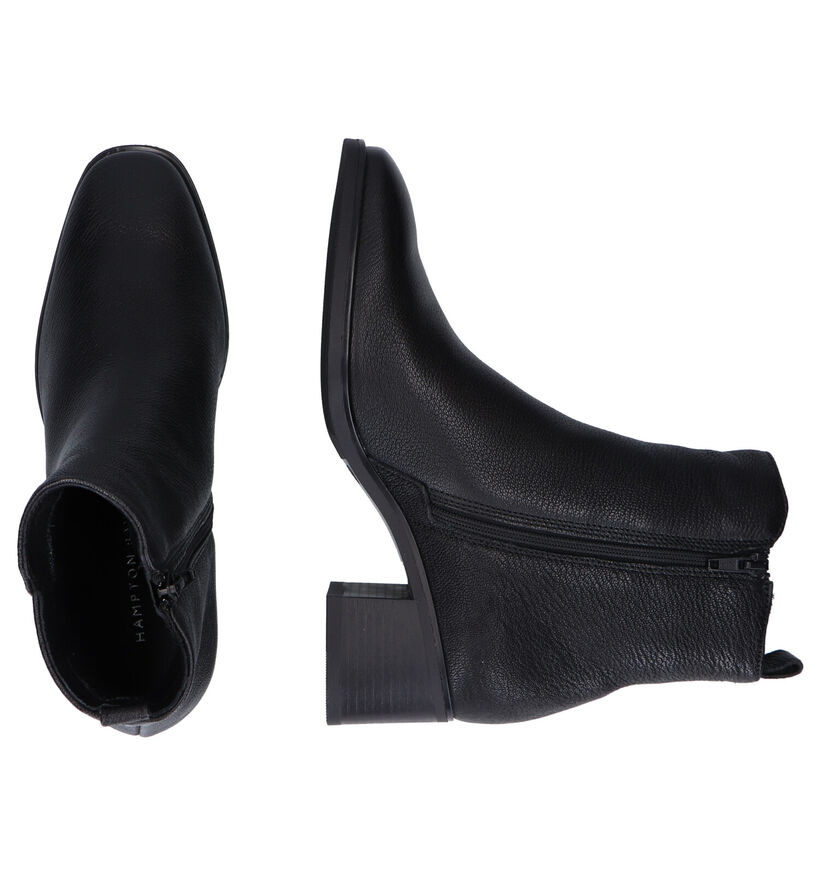 Hampton Bays Bottines à talons en Noir en cuir (295775)