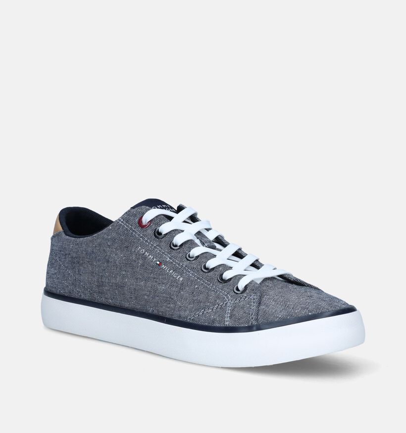 Tommy Hilfiger HI Vulc Low Chambray Blauwe Veterschoenen voor heren (336697) - geschikt voor steunzolen