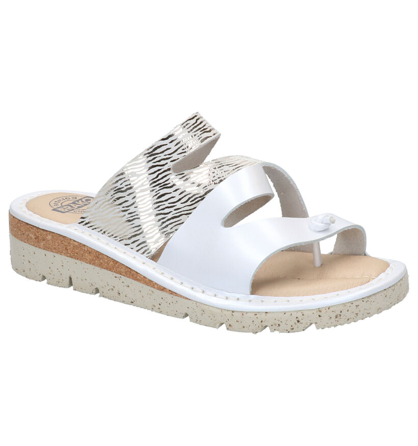 Brako Anatomics Witte Teenslippers in leer (272891)