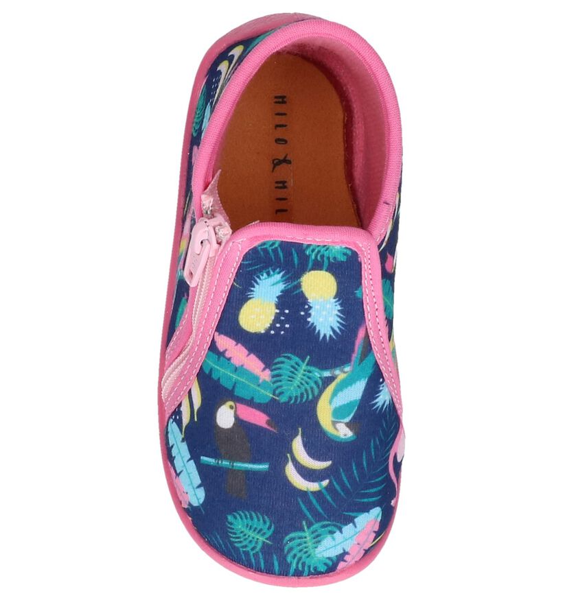 Milo & Mila Pantoufles fermées en Multicolore en textile (241358)